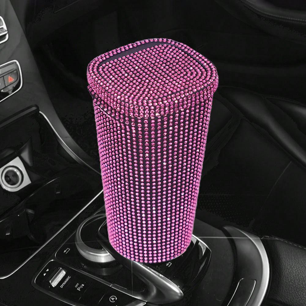 1 шт. Автомобильный ящик для хранения, алмазный кристалл, автомобильное ведро, ящик для хранения мелочей, автомобильный мусорный бак Mlini, центральное управление, держатель для стакана воды, коробки