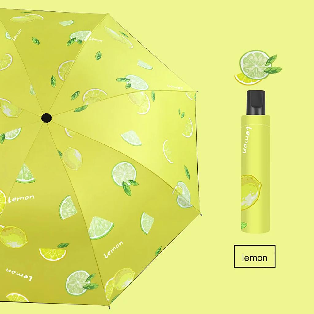 Handfold Umbrella Fruit Umbrella Girl Heart Sunny Rain Dual Use Sun Umbrella Male and Female Sunscreen Umbrella