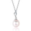 FANCIME Ожерелье из пресноводного жемчуга из белого золота 14 карат, серебро 925 пробы, одинарное, витое, 7-8 мм, золото, выращенное в лаборатории, идеальный подарок на день или Рождество для женщин