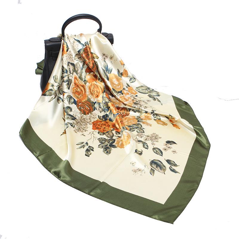 High-quality Luxurious Silk Scarves Headband Scarfs Neck Scarf For Women Chain Silk Scarf Women's Decorative Shawl