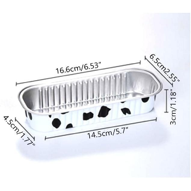 Мини-формы для выпечки из алюминиевой фольги 6,8 унции с крышками, прямоугольные бумажные формы для выпечки, формы для маффинов, многоразовые формы для выпечки, мини-формы для выпечки, держатели для форм цвета коровы