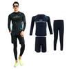YFMAYI Men's Rash Guard, Long Sleeve Swimsuit, Open Front Leggings, Surf Pants, Fitness, UV Protection, 3-Piece Set