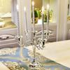 Electroplated European Candlestick Metal Zinc Zinc Alloy Candelabrum Luxurious Candle Holder  Banquet