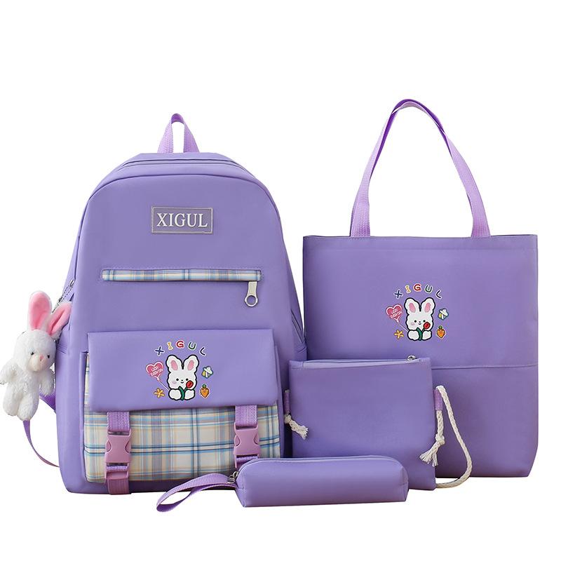 Студенческий школьный женский рюкзак большой емкости, многосекционный повседневный рюкзак