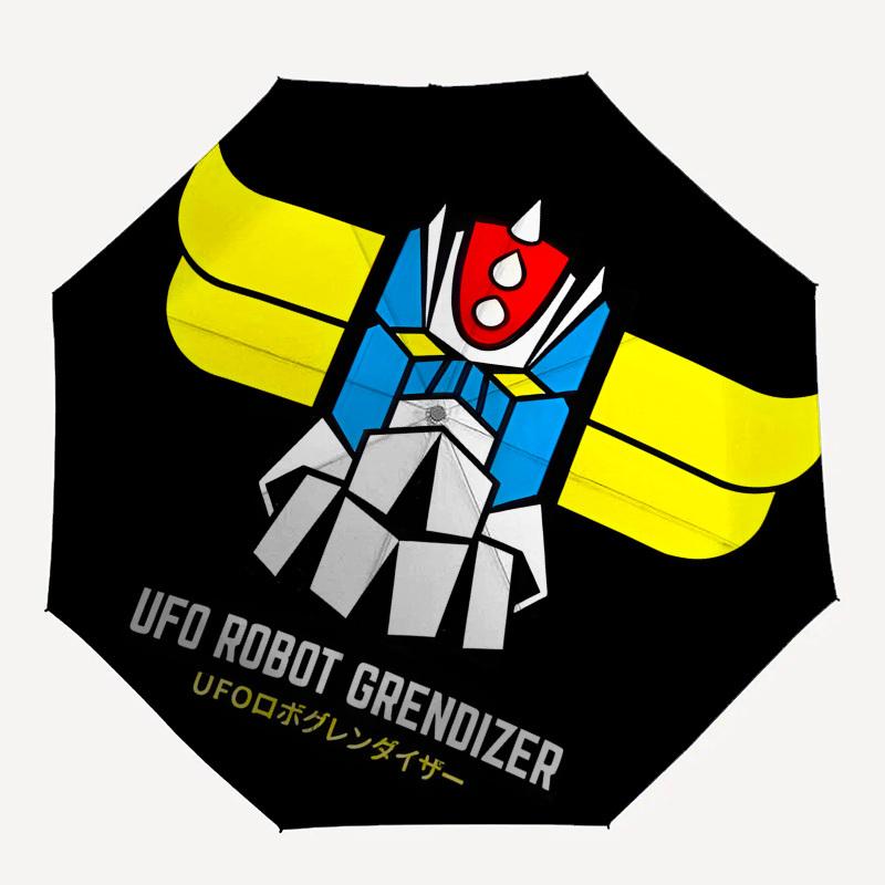 UFO Robot, Grendizer Automatic Opening and Closing, 8 rib Structure Portable Umbrella, Suitable for Men and Women in All Seasons Perfect Gi