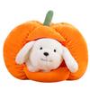Cute Dog Cat Into Pumpkin Nest Soft Stuffed Pillow Sofa Decor Children Birthday Gift Anime Plush Toys Halloween Creative Doll