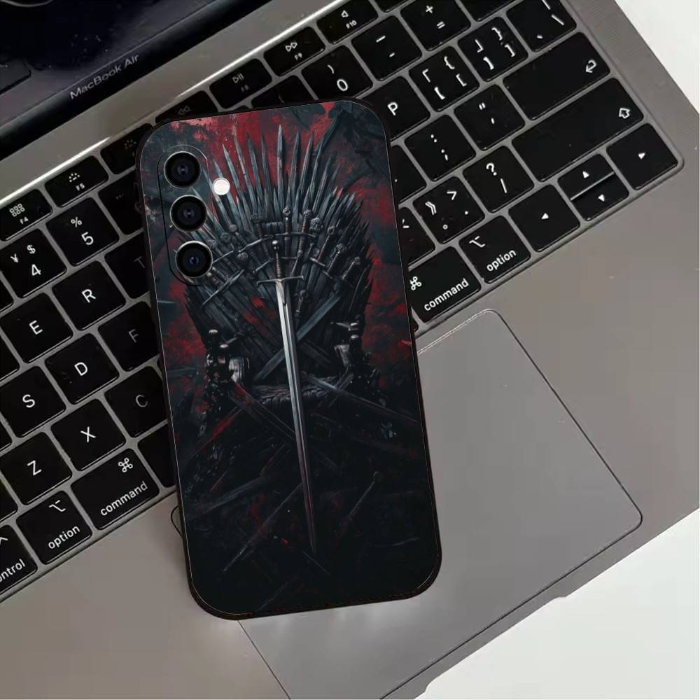 Игра Престолов Чехол для телефона Железный Трон Для Samsung Galaxy A73,A72,A71,A70,A53,A52,A51, Мягкий Силиконовый Черный Чехол