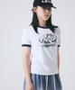 DISTN9NE Oval Logo Slim Ringer Short Sleeve T-Shirt Lq3Tf609_White