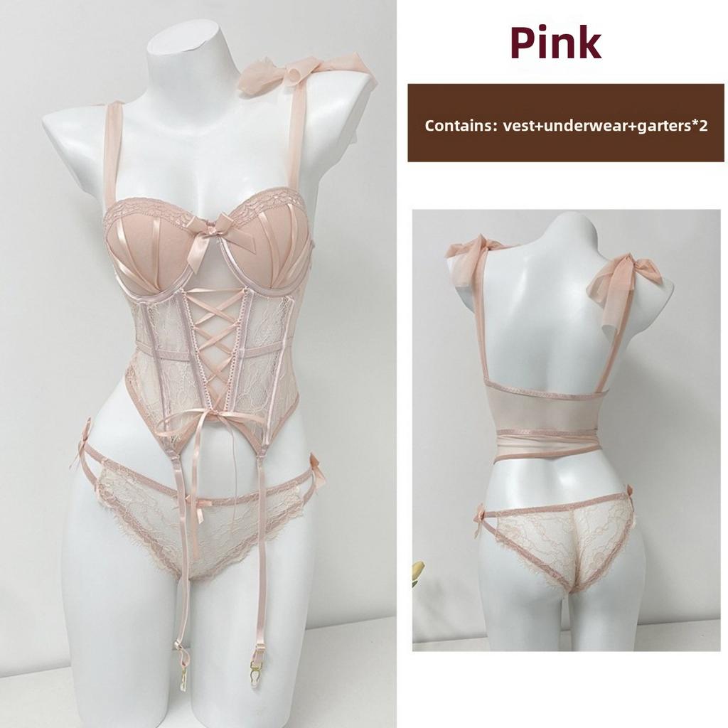 Сексуальный кружевной жилет Fish Bone с накладкой на грудь, можно носить на улице, красивое цельное нижнее белье