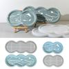DIYs Tray Coaster Mold Epoxy Resin Mold Oval Plate Dish Cup Mat Silicone Mould Crafts Jewelry Holder Organizers Mold