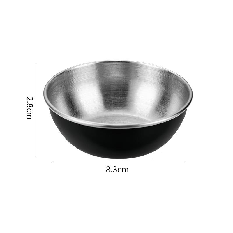 Round Small Sauce Dish Stainless Steel Seasoning Plates Dipping Bowl Appetizer Serving Tray Vinegar Soy Saucer Kitchen Tableware