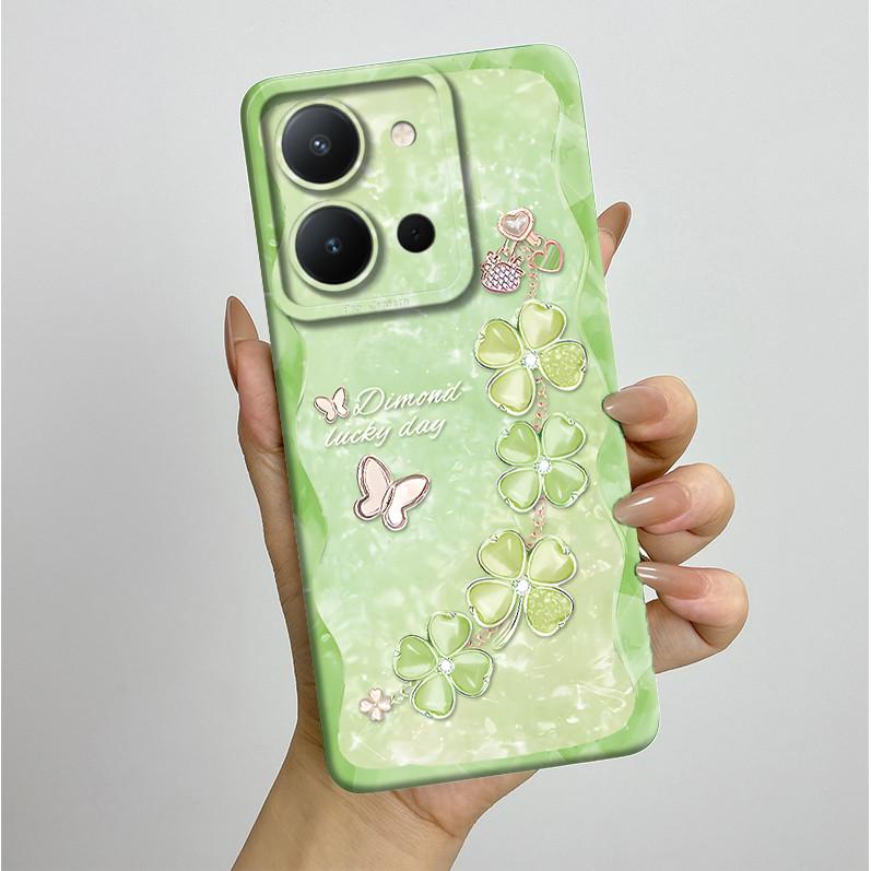 For Vivo Y36 4G Case Pretty Butterfly Flowers Liquid Antifouling Protective Anti-drop Phone Cover For VIVO Y36 Shockproof Funda