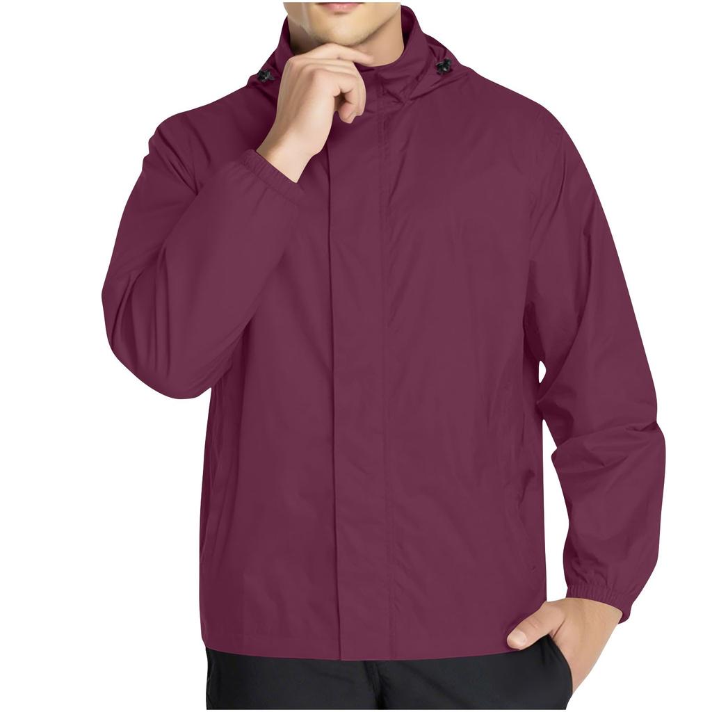 Rain Jacket Men Raincoat Running Waterproof Windproof Travel Hiking Cycling Rain Coat