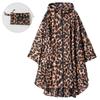 Fashion Big Size Women Leopard Raincoat Lightweight Rain Coat Poncho Ladies Waterproof Cloak Raincoats Adults Windproof Rainwear