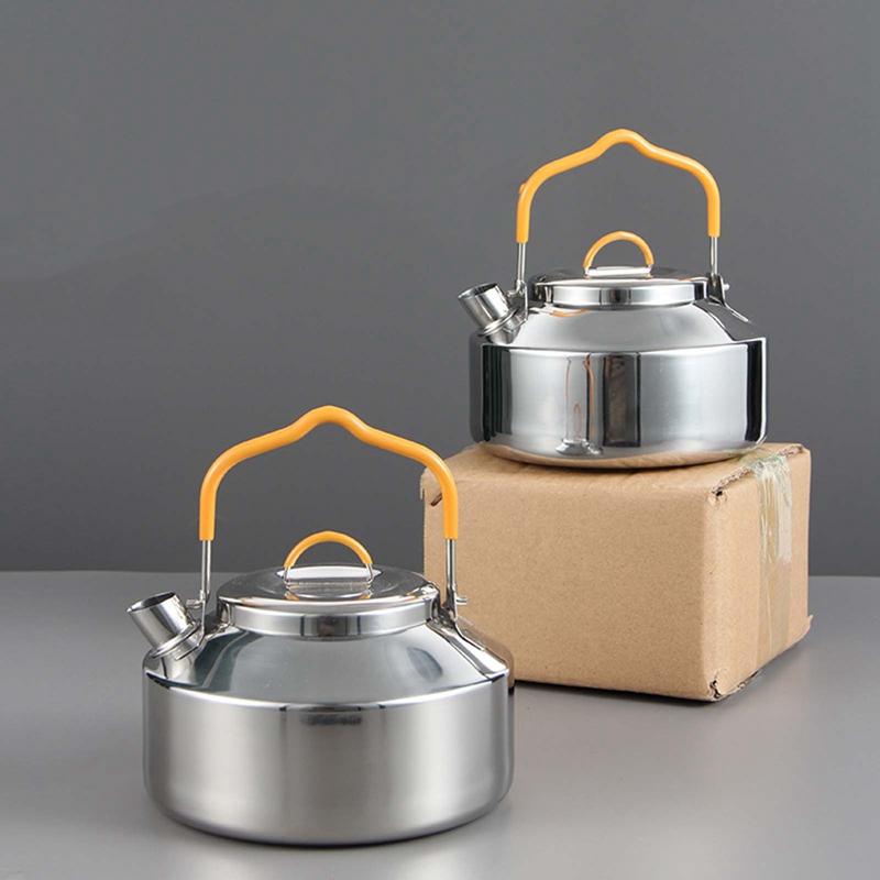 Новые походные чайники для кипячения воды из нержавеющей стали 304, водонагреватель, газовая кассетная плита, чайник, кухонный чайник со свистком