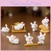Cute Cartoon Animal Resin Miniature Decorations Adorable Garden Ornaments