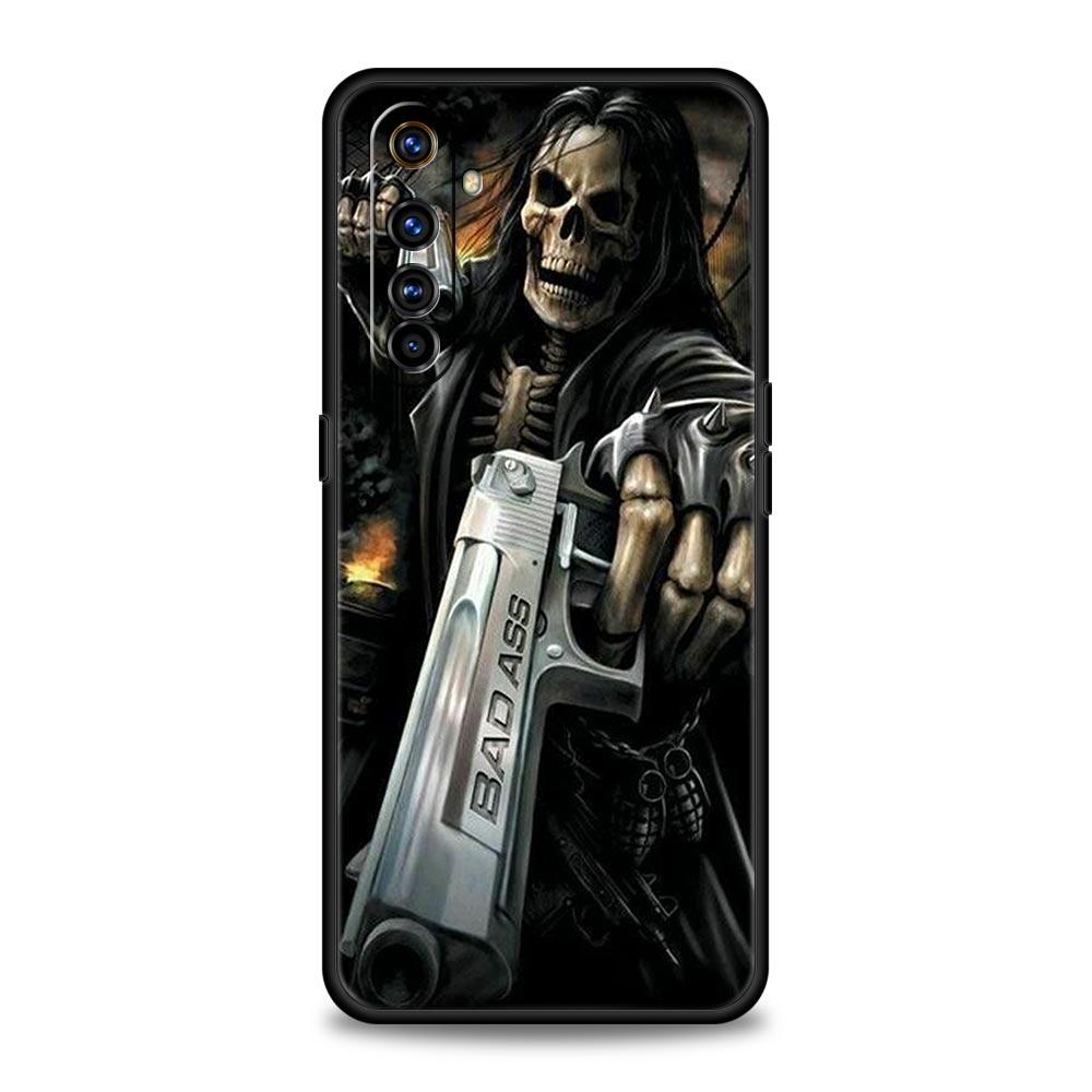 Чехол с рисунком Череп Скелет Жнец Для Realme 12 11 10 9 8 5G 7 6 GT5 GT3 GT2 Pro Plus C21 C25 C35 Realme GT Neo 2 3 3T 5 Чехол