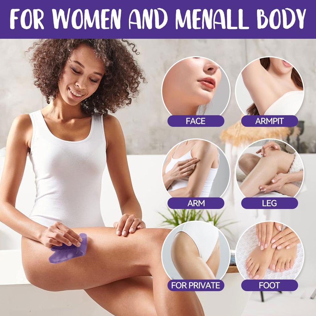 Восковые бобы для удаления волос с ароматом лаванды — не содержат спирта, безболезненны и щадящие, подходят для всех типов кожи, идеально подходят для лица и зоны бикини.