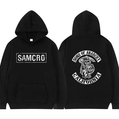 Sons of Anarchy SAMCRO уличная одежда с двусторонним принтом для мужчин и женщин Harajuku брендовая дизайнерская толстовка с капюшоном мужские большие толстовки с капюшоном