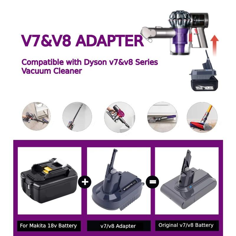 Адаптер батареи DM18DSV7V8 MT18DSV7V8 для аккумуляторов Makita/Milwaukee 18V для пылесосов серии Dyson V7 V8