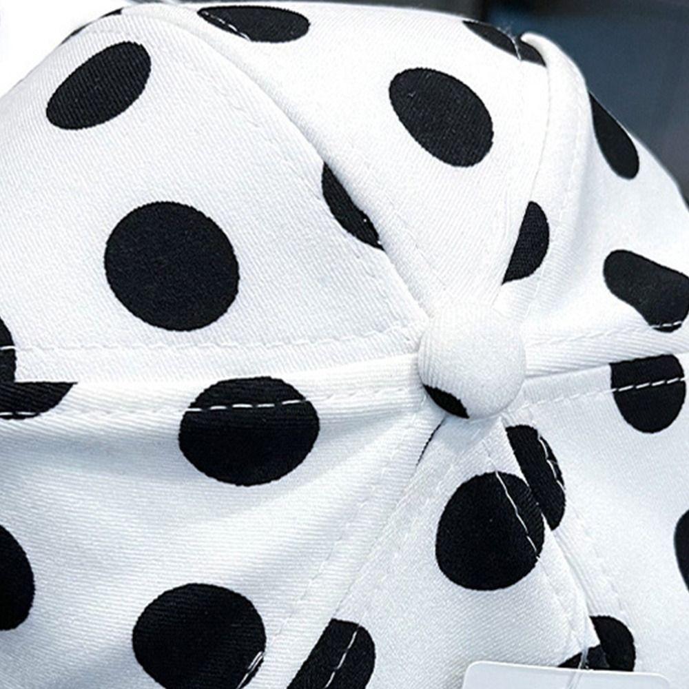 Embroidered Dots and Letters Curved Brim Cap Sunshade Sun Hat New Baseball Cap Casual Wear