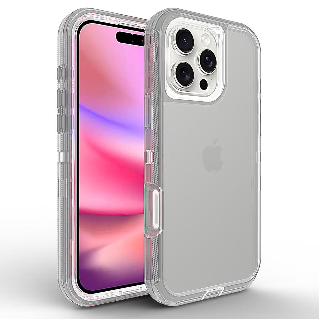 Чехол для iPhone 16 15 14 13 12 11 Pro Max Plus Xs Xr 8 7 Полный 3 в 1 Ударопрочный Прочный Защита от царапин Крепкий Прозрачный Чехол Funda