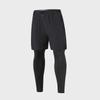 Men's Dual-Layer Quick-Dry Sports Trousers - Elastic, Tight Fit for Running, Fitness & Basketball