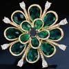 Fashion Gold Plated Flower Brooch Pin Crystal Jewelry Rhinestone Brooches Gifts