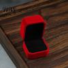 Pocket-sized Ring Box Velvet Box, Small Portable Jewelry Gift with Soft Firm Lock Lining Anti-Scratch Design, Case for Wedding, Engagement,
