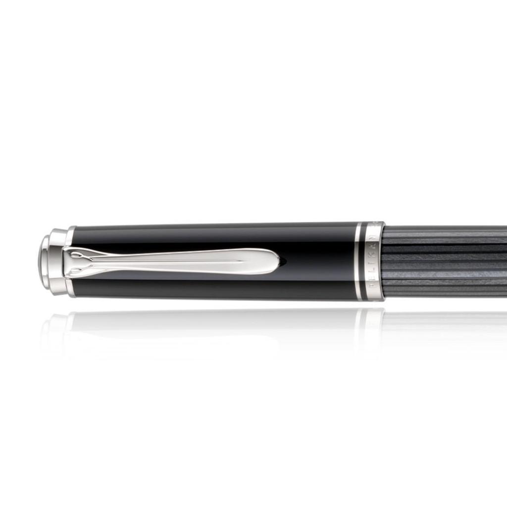 Pelikan M405 Fountain Fine Black Officially Imported Souverän Pen, Nib, Stripe,