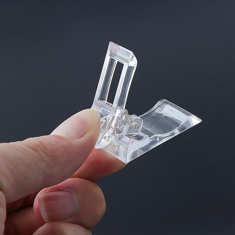 Прозрачный пластиковый зажим для типсов для быстрого наращивания и удлинения УФ-гелем - Инструмент для DIY маникюра