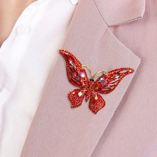 Брошь-корсет в форме бабочки, сверкающее украшение, подарок для женщин, девушек, модный аксессуар со стразами для Рождества CLE