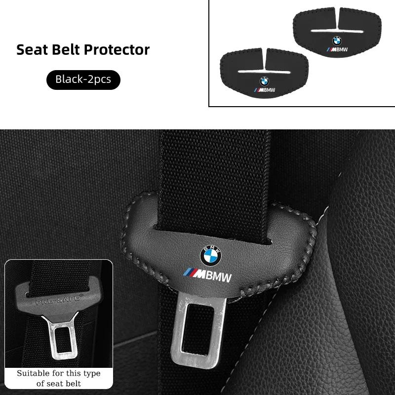 Car Sticker 2025 Hot Car Styling Leather Seat Belt Buckle Protector Lock Cover For BMW E46 E90 E60 F10 E39 F30 E36 F20 E87 E90 E