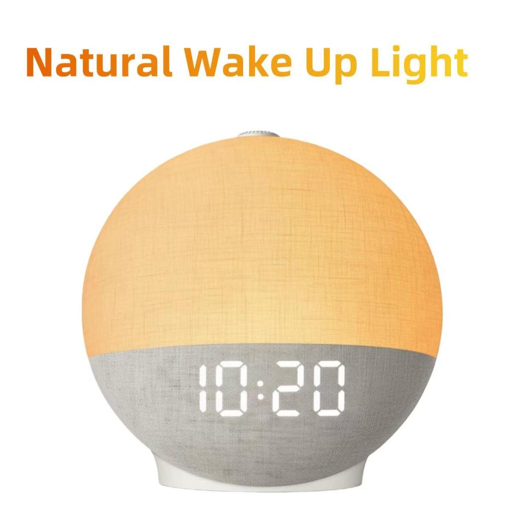 Sunrise Alarm Clock Wake Up Light White Noise Machine 30 Sleep Sounds Bluetooth Speaker Colorful Light for Bedroom Ambient Light