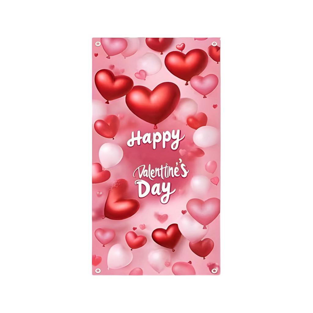 Valentine's Day Door Curtain Decoration Party Atmosphere Love Hanging Flag Decoration Door Frame Door Cover