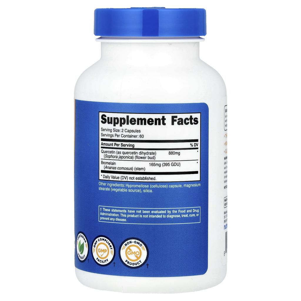 With Quercetin and Bromelain, 120 Capsules