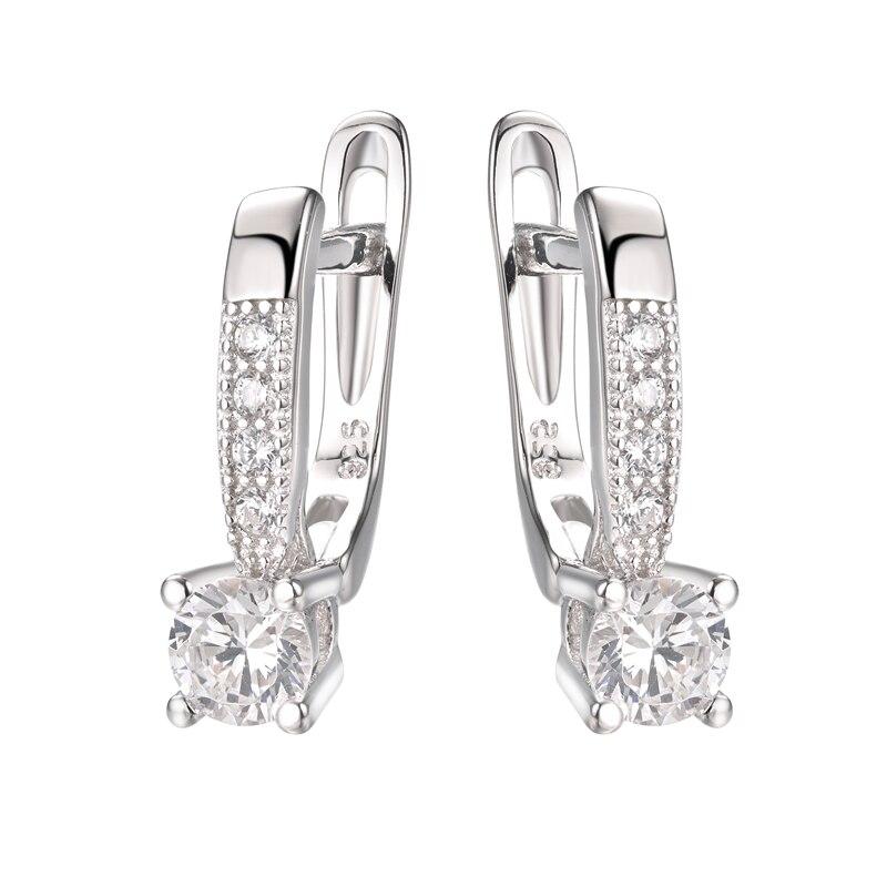 Серьги из стерлингового серебра 925 пробы для женщин, классические серьги-клипсы с цирконием, трендовые серьги на годовщину, нежные ювелирные украшения