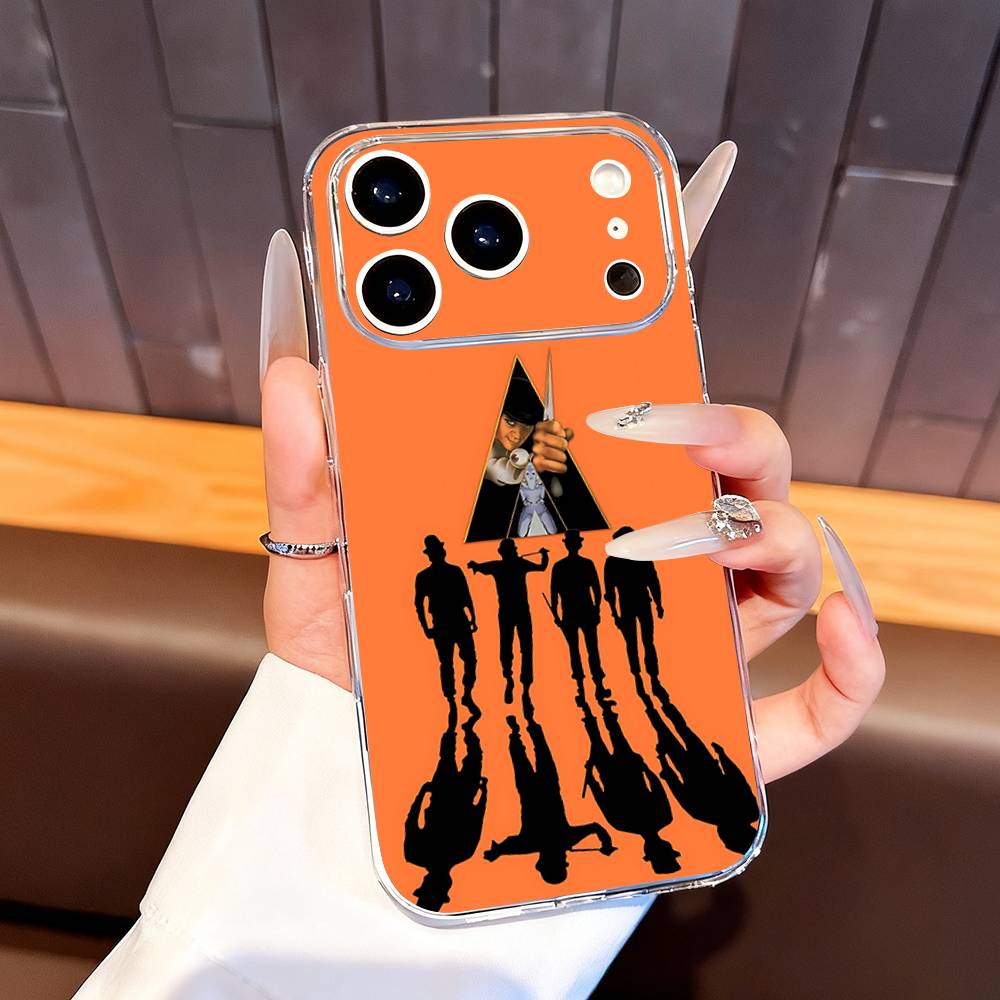 A C-Clockwork O-Orange Phone Case For iPhone 7,17,16,15,14,13,12,11 Pro,Max,Plus,XR,Mini,E Clear Full-coverage Soft Cover