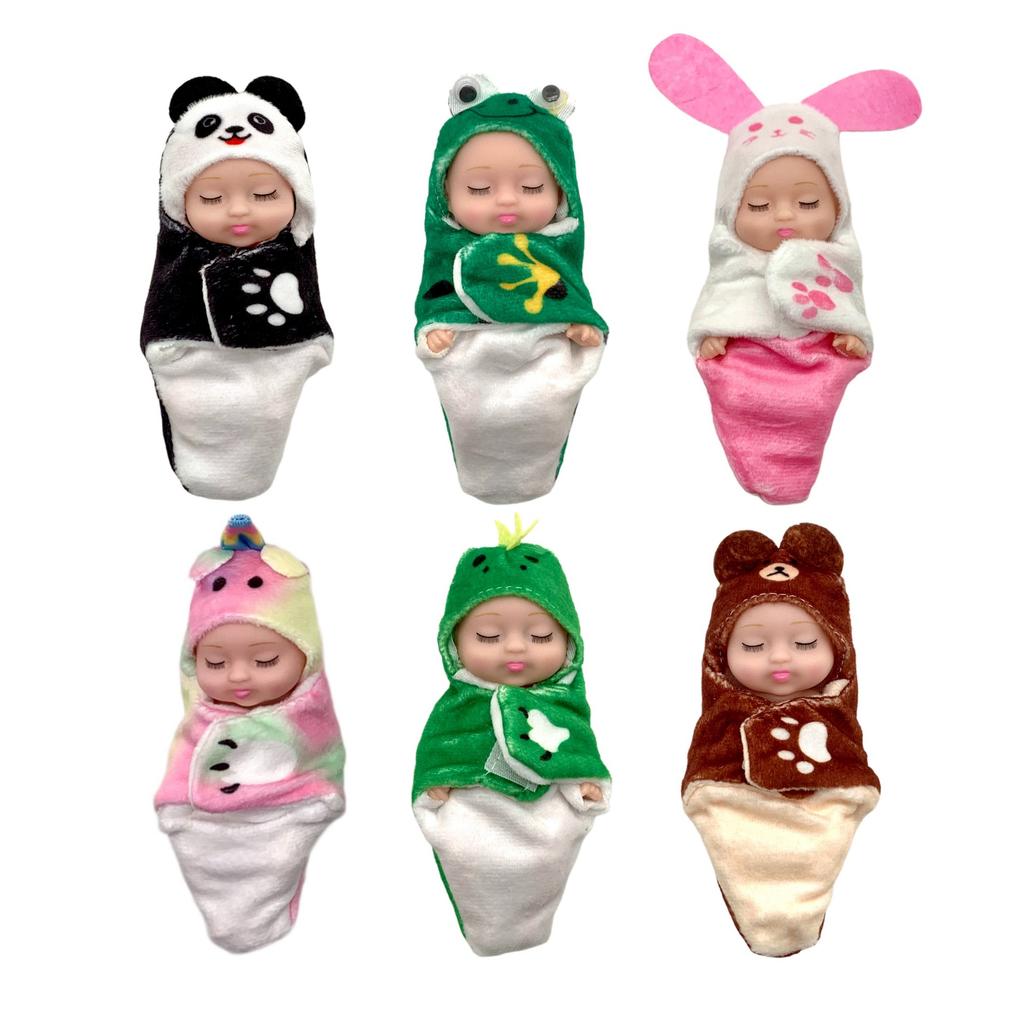 Toy 4 Inch Mini Sleep Rebirth Doll Palm Small Doll Gift Box Set Doll Bjd Doll