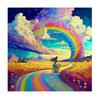 Frame Painting By Numbers For Adults Beginner Kits Rainbow Landscape Wall Art Picture With Numbers For Home Decors 40x40