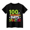 Happy 100th Day Of School Girls Boys Short Sleeve T Shirts Kids Tops Crewneck Tees