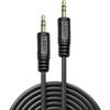 Lindy Premium 3.5mm Mini Stereo-Phone Audio Cable (M) for 3.5mm Mini Stereo Phone (M) 1 M Black Molded Armor