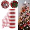 Handmade Christmas Wreath Tree Stripes Mesh Stripes Gift Wrapping Ribbon  Flower Wrapping