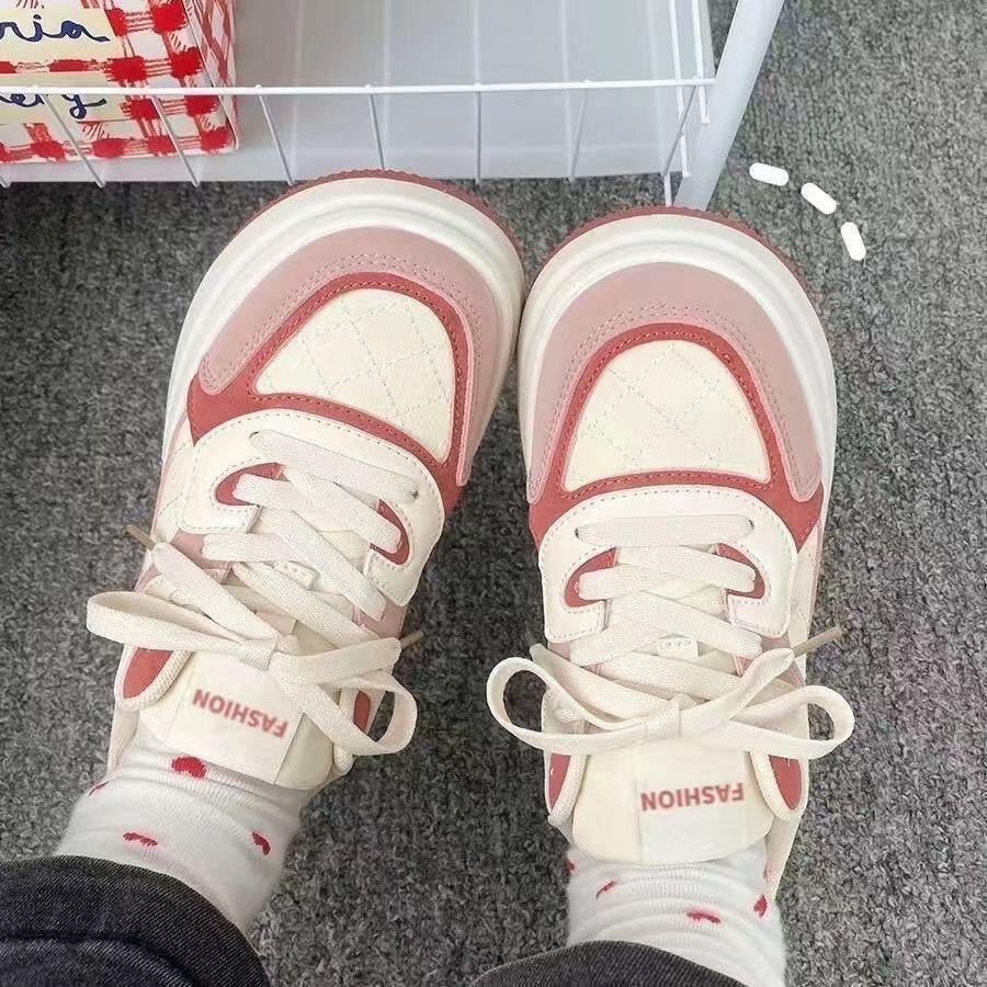 2024 весна и осень новые инс студенческие супер огонь высокая ценность доска обувь универсальная платформа повседневная спортивная обувь женская