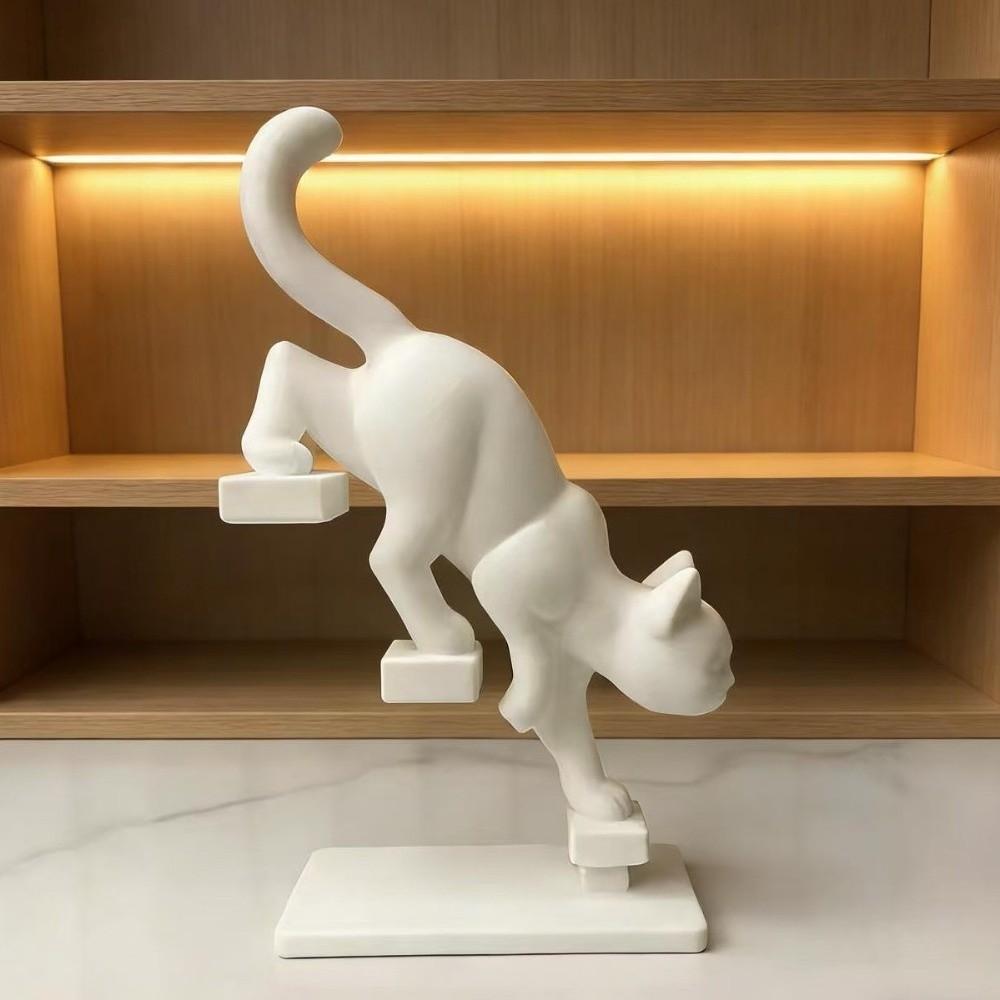 Go Upstairs/Downstairs Desktop Dog Figurine Unique Cat Statues Crafts Bedroom Decor