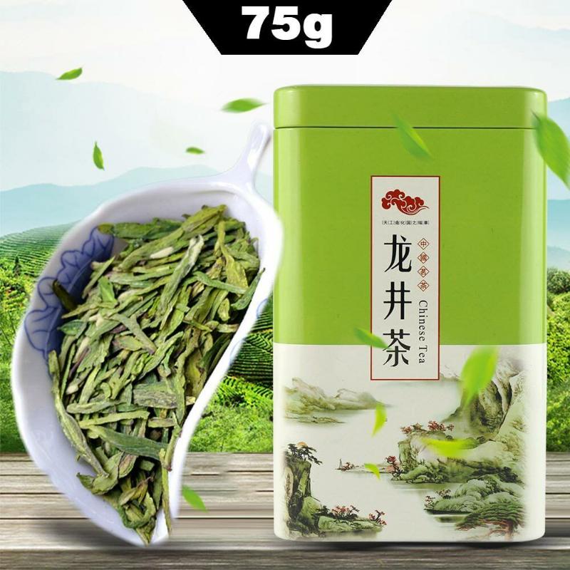 Зеленый чай Fresh Dragon Well Long Jing Чай Xihu LongJing 75 г Коробочный чай