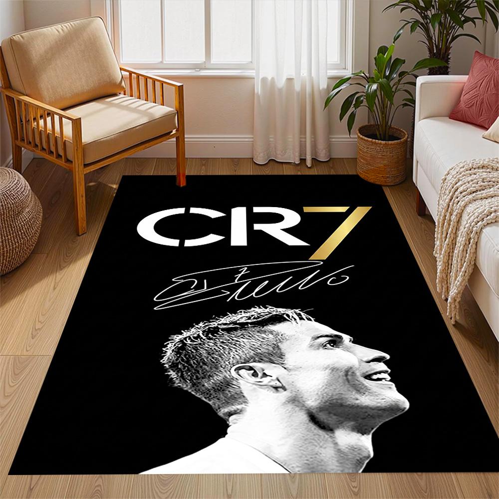 Cr7 Football Legend Area Rug Design for Foyer Living Rooms Game Room Playrooms Antislip Carpet Office home decor Perfect Gift for Women/Men