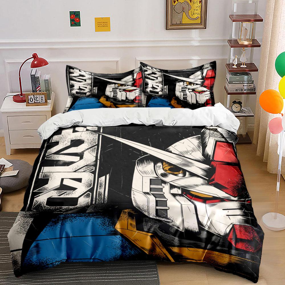 Robot-themed, bold graphic design. Bedding sets Duvet cover sets Duvet covers Pillowcases(1*Duvet Cover 2*Pillowcases without duvet insert)