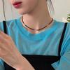 Poom/Luz Luna Saana Black Onyx Silver Ball Choker Layered Necklace