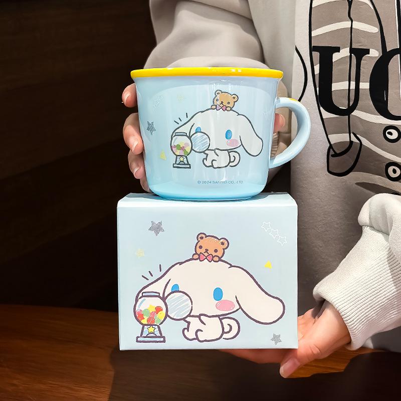 Керамическая молочная чашка Sanrio Kuromi - Креативный мультяшный дизайн для девочек